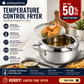 ⏳Time-Limited Special⏰201 Stainless Steel Tempura Fryer Pot – Thermometer, Drain Rack, Deep‑Body ✨